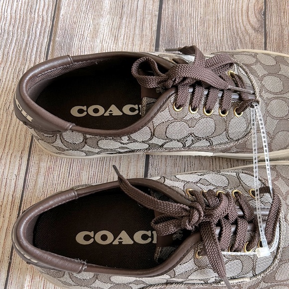 Coach Skate Lace Up Sneaker In Signature Jacquard - Picture 5 of 7